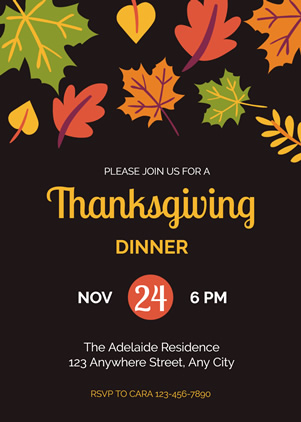Thanksgiving Invitation design